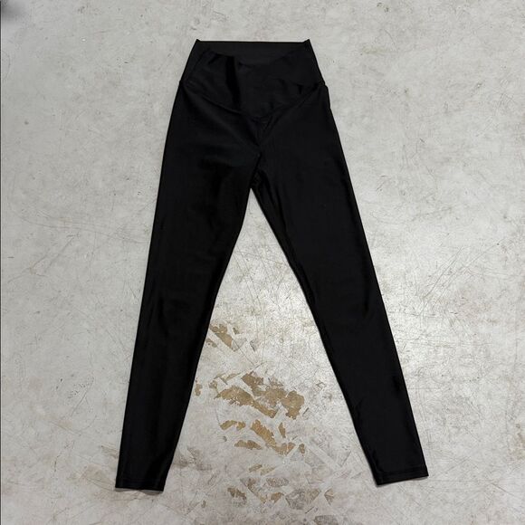 Black High-Waisted Leggings NWOT Aerie Low Waist Design Size Small - Picture 1 of 3